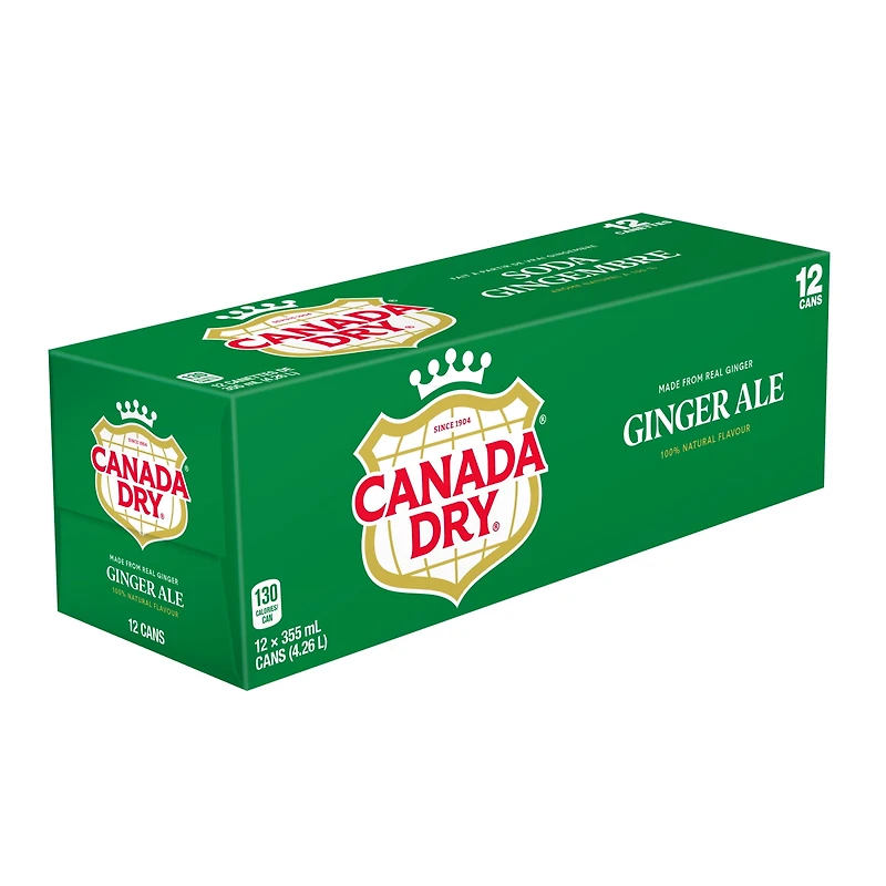 Canada Dry® Ginger Ale 355 mL Cans, 12 Pack, 12 x 355 mL