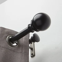 Ensemble De Tringle À Rideaux Double hometrends Fini Noir Mat – DIAMÈTRE De 1" Et Longueur De 60" À 144"