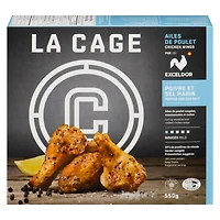 Ailes de poulet au poivre et sel marin La Cage 550g