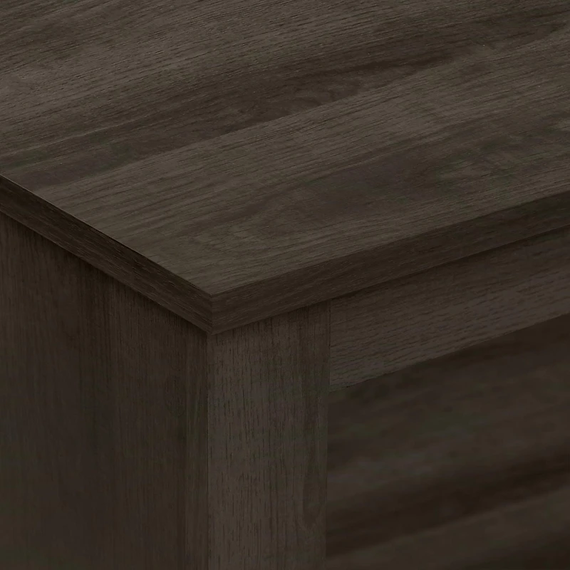 Monarch Specialties Tv Stand, 42 Inch, Console, Media Entertainment Center, Storage Shelves, Living Room, Bedroom, Laminate, Brown, Contemporary, Modern