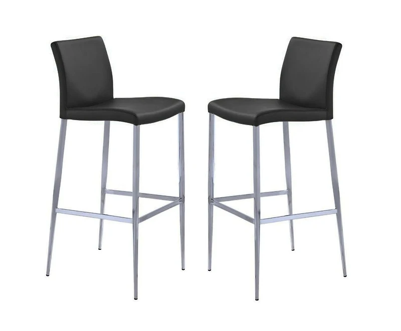 Tomuri Stool in White, PU Counter Stool, Counter Stool with Metal Legs, PU Counter Stool in White, Footrest Stool, White Counter Stool with Backrest, Kitchen Stool, Stylish Counter Stool in White, Isl