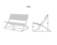 Patioflare Nylon Weave Folding Bench