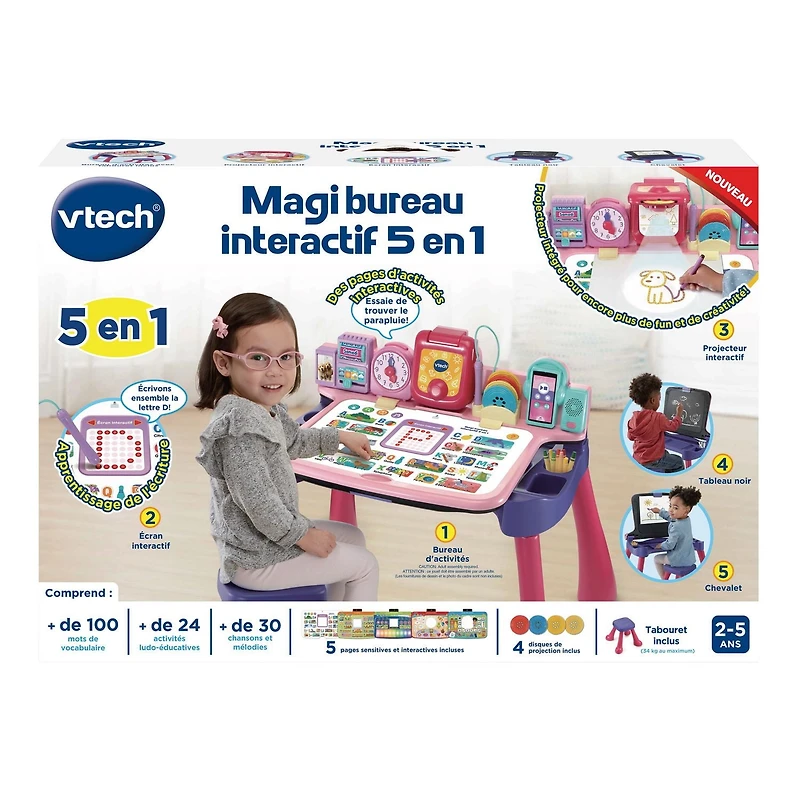 VTech Magi bureau interactif 5 en 1 pour 2 to 5 ans- Exclusive de Walmart - Version française