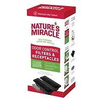 Nature's Miracle Filtres et réceptacles de contrôle des odeurs pour les bacs à litière automatiques de deuxième édition