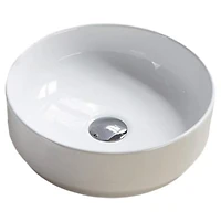 American Imaginations 14-in. W Above Counter White Bathroom Vessel Sink For Wall Mount Wall Mount Drilling AI-28245