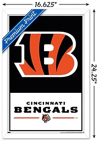 NFL Cincinnati Bengals - Logo 21 Wall Poster with Magnetic Frame, 22.375" x 34"