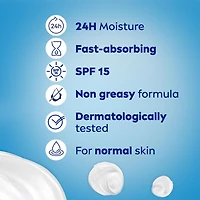 NIVEA Crème de jour rafraîchissante FPS 15 24H D’Hydratation, 50 mL 50 ml