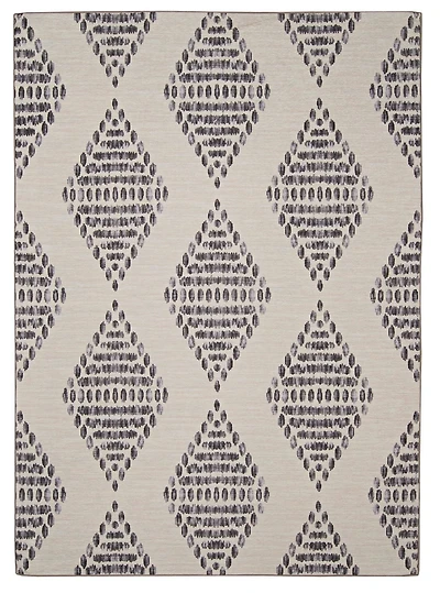 Tapis d'extérieur lavable Navarre ivoire & marron 7 pi x 9 pi