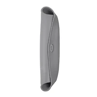 OXO Tot - Roll-Up Bib - Comfortable Soft Waterproof Lightweight Silicone Baby Bib and Toddler - Fabric Rolls Up into Pocket for Travel and Storage - Gray