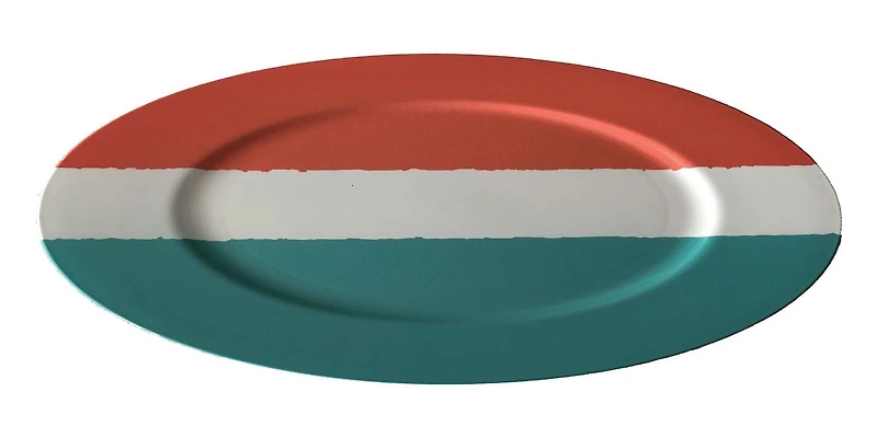 Grand plat imprimé de 33cm