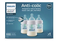 Philips Avent Anti-colic Baby Bottle with AirFree Vent 4oz, 3 pack, SCY701/03