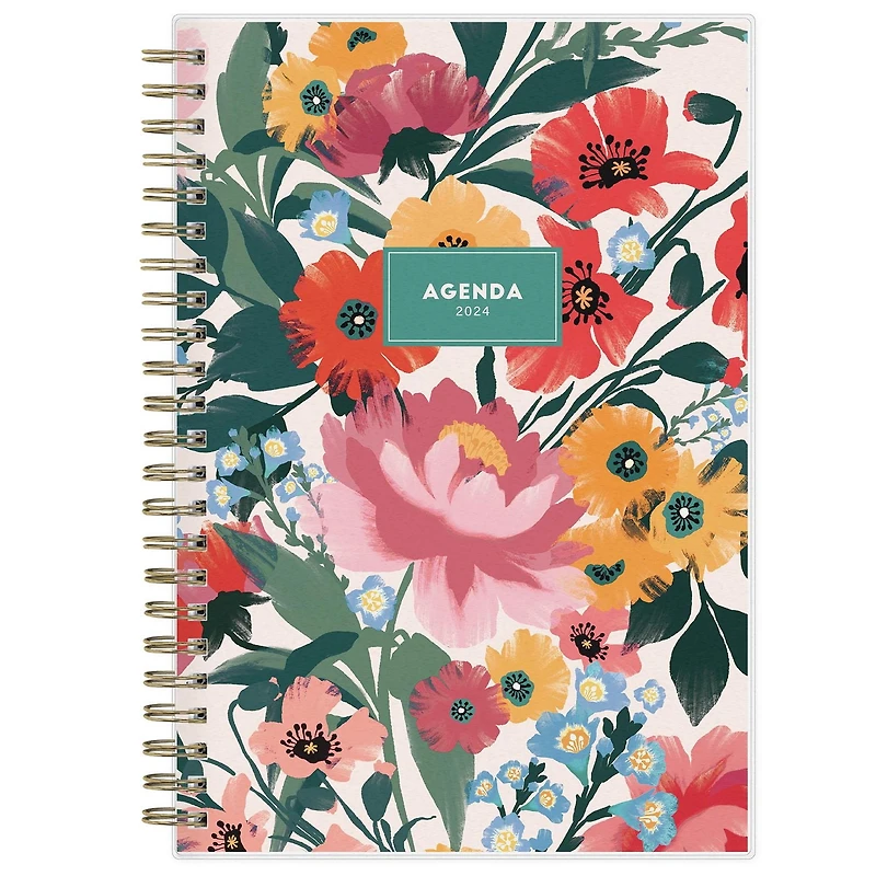 Agenda hebdomadaire/mensuel 2024, 5 po x 8 po, Blue Sky, Monroe Light