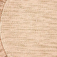 Way to Celebrate Easter Stria Jute Cotton Fringe Placemat, Bellini, 15" Round, 1 Piece