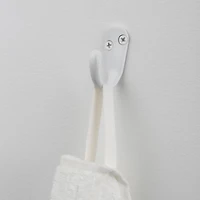 Era Single Hook 2-Pack White, 1.70 x 0.67 x 1.42 in.