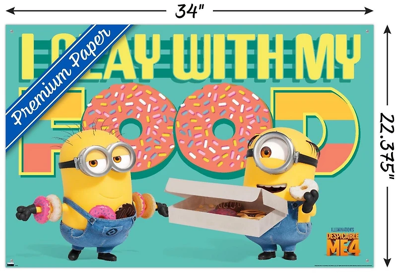 Illumination Despicable Me 4 - Donuts Wall Poster with Pushpins, 22.375" x 34"