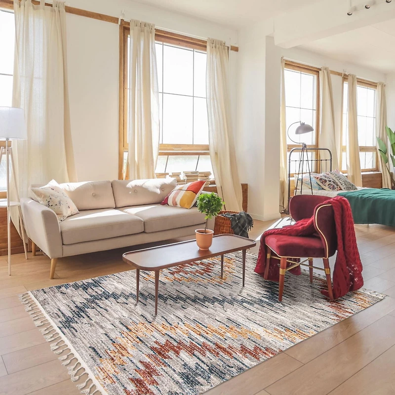 ECARPET Southwestern Rug for Hallway, Kitchen Sun Collection