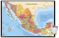 Map - Mexico Wall Poster