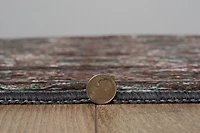 Tapis d'appoint Emerald Ritchie ivoire & bleu de 3 pi 3 po x 5 pi