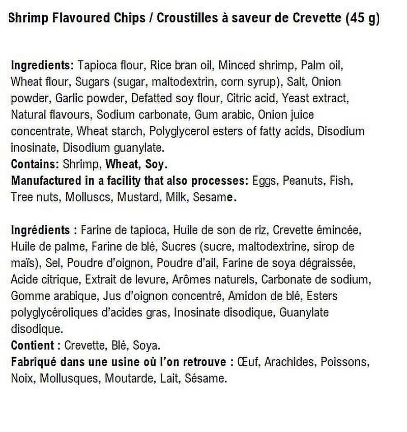Nongshim Crevette Saveur Croustilles 45g