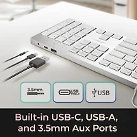 Clavier de bureau à commutateur ciseaux multi-OS (blanc)