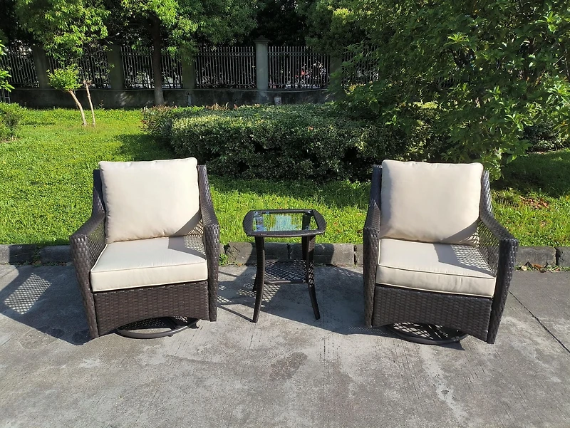 Glendenning 3-Piece Swivel Rocker Bistro Set