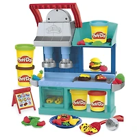 Play-Doh Kitchen Creations, Le p'tit resto, coffret de cuisine À partir de 3 ans, Ensemble de jeu de cuisine à 2 côtés