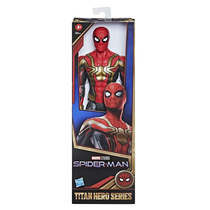 Marvel Spider-Man Titan Hero Series, figurine Iron Spider Costume super lance-toile de 30 cm inspirée du film de Spider-Man, enfants dès 4 ans
