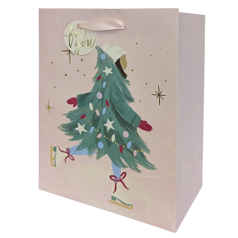 Moyen Sac Cadeau Jupe De Sapin Joyeuse