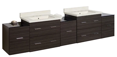 Imaginations Américaines 88.5 pouces W Vanity Set Gris