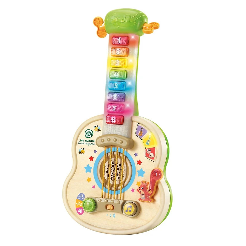 LeapFrog® Strum & Count Wooden Guitar™ - Musical Toddler Toy - French Version, 18+ Months, 18+ Months