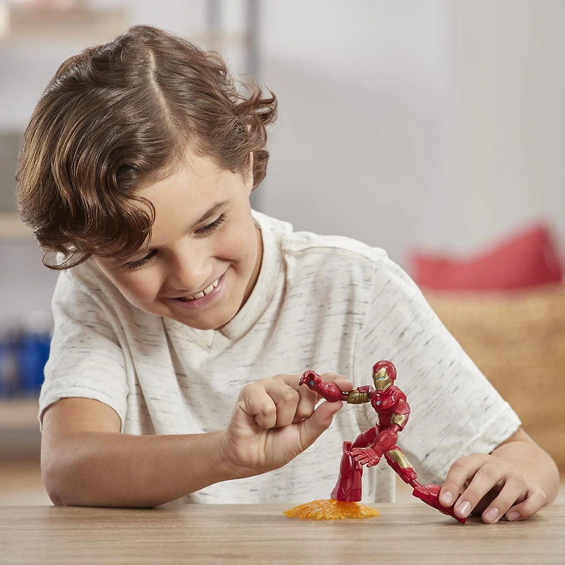 Marvel Avengers Bend and Flex  - Figurine articulée Iron Man de 15 cm flexible, incluant accessoire
