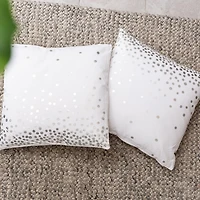 Fabstyles Holiday Lights Cotton Cushions Removable Cover Poly Filled Decorative Pillows