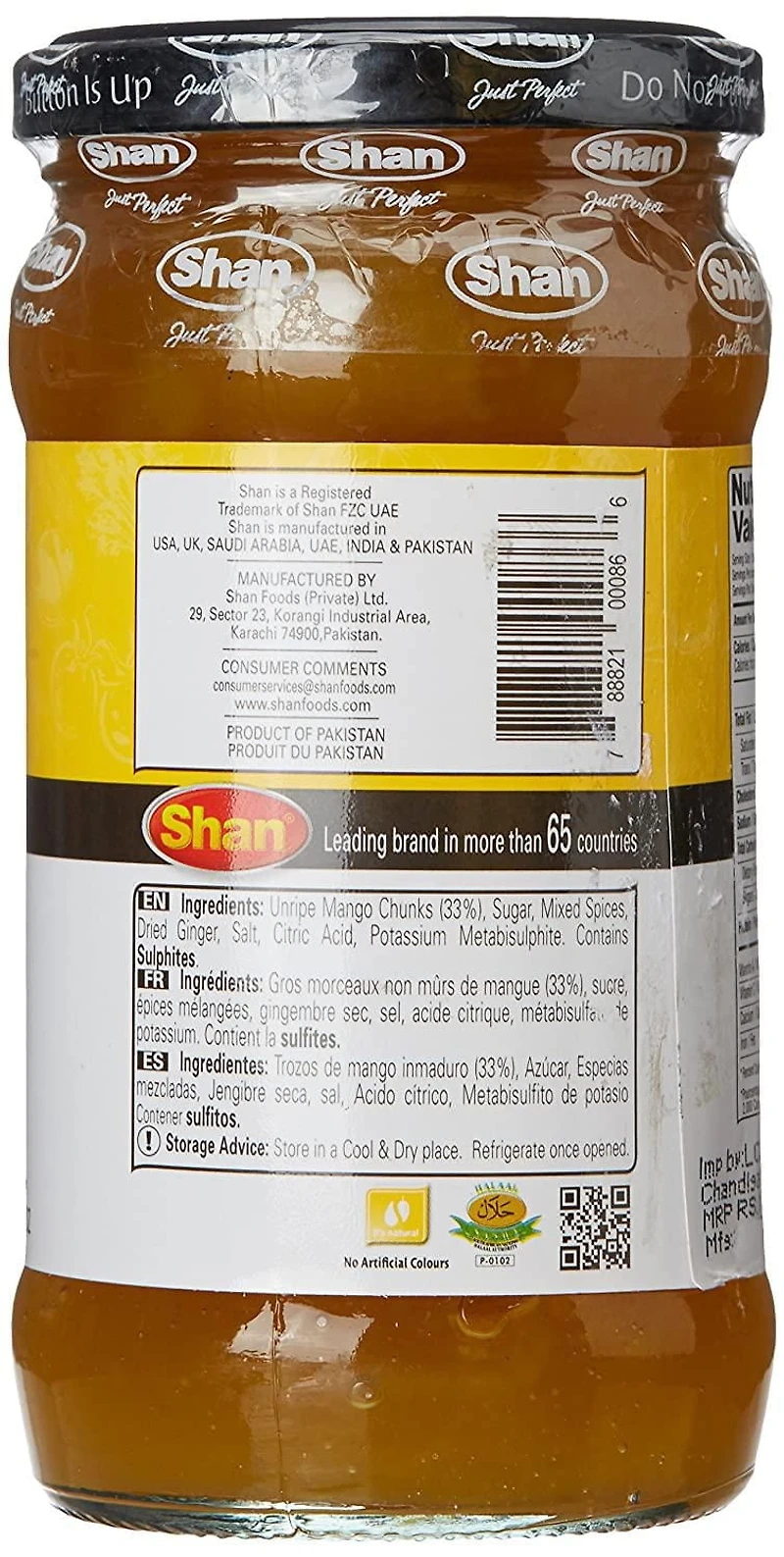SHAN CHUTNEY DE MANGUE EN MORCEAUX, 400 g