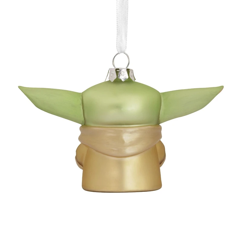 Décoration Hallmark de Noël (Grogu tenant une tasse, La Guerre des étoiles : Le Mandalorien, en verre soufflé)