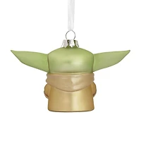 Décoration Hallmark de Noël (Grogu tenant une tasse, La Guerre des étoiles : Le Mandalorien, en verre soufflé)