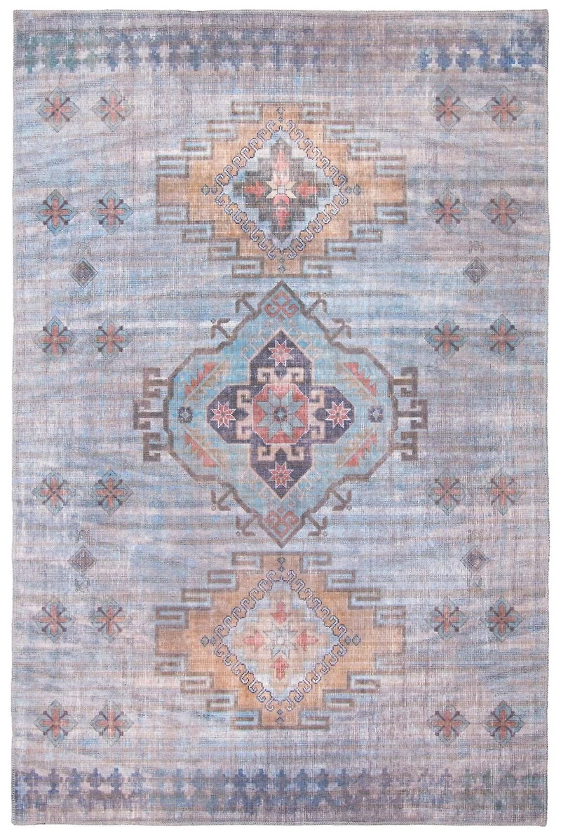 ECARPET Oriental, Persian Style Area Rug, Eco Friendly, Machine Washable