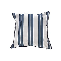 Boston Extérieur Cabana Stripe Étanche Coussin Bleu Marine 18 X 18 - Ensemble De 2