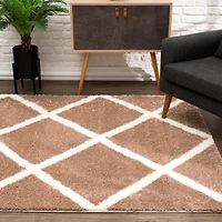 Rug Branch Retro Collection Modern Trellis Area Rug