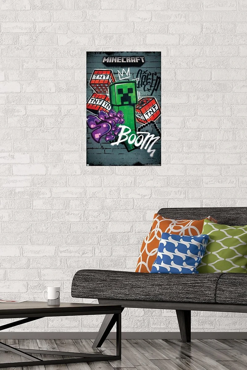 Minecraft - Creeper Do Not Enter Wall Poster, 22.375" x 34"