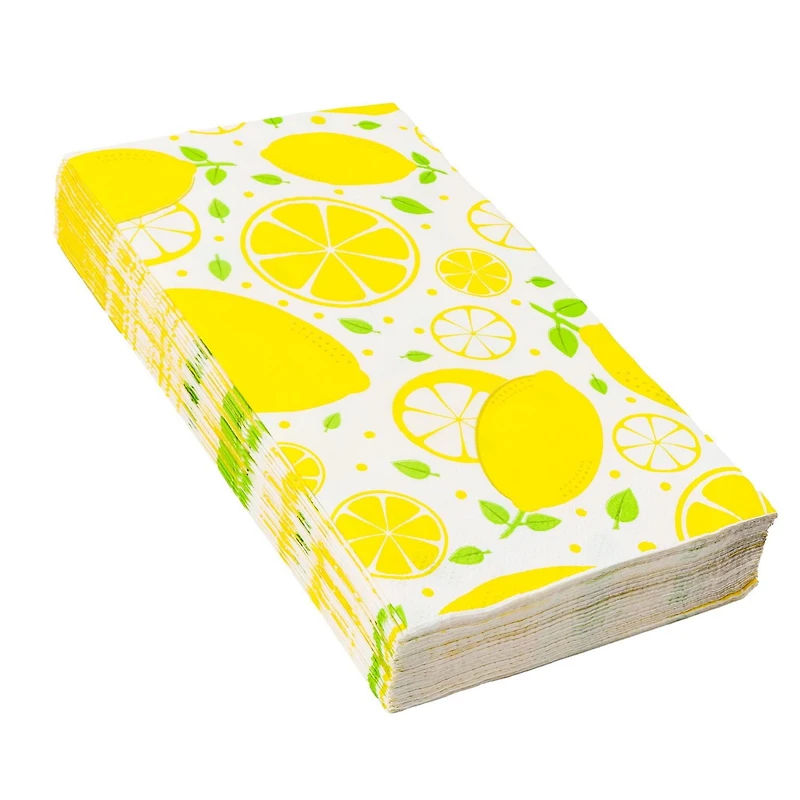 Way to Celebrate! Tall Lemon Napkins – 20ct Summer Party Essentials, Napkin