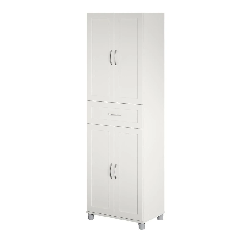 Systembuild Evolution Lory Framed Storage Cabinet with Drawer, White