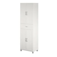 Systembuild Evolution Lory Framed Storage Cabinet with Drawer, White
