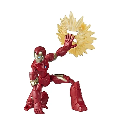 Marvel Avengers Bend and Flex - Figurine articulée Iron Man de 15 cm flexible, incluant accessoire