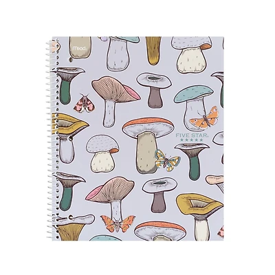 Five Star 1 Subject Mushrooms Notebook 160 pages