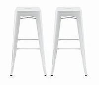 White Tolix Stool, solid metal frame, Counter 26"H, Stool Chair Ideal for Kitchen Island Counter.