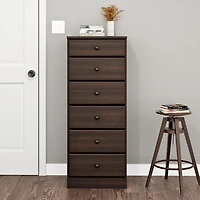 Commode Astrid de Prepac à 6 tiroirs en fini expresso                       