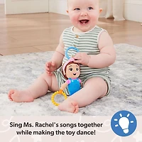 Ms. Rachel Official Sensory Take-Along Toy, Baby Swing & Baby Stroller Teething Toys with Rattle & Clip, Toddler Toys for Girls & Boys for Ages 0-1+