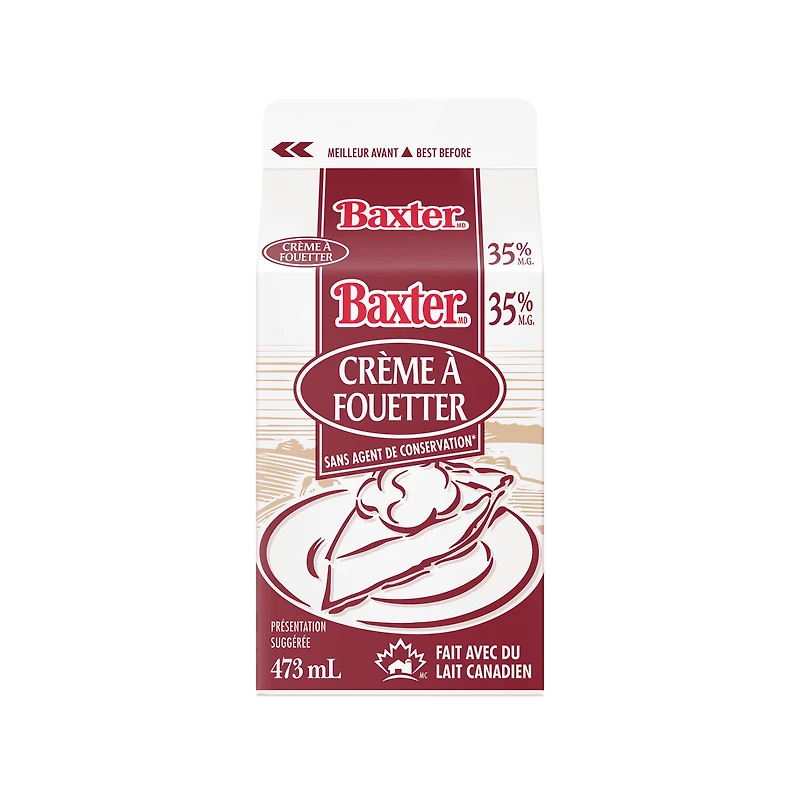 Baxter Crème à fouetter 35 % 473 mL