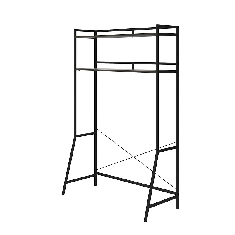 Novogratz Beverly Over-The-Bed Storage for Twin & XL Twin Beds, Walnut/Black