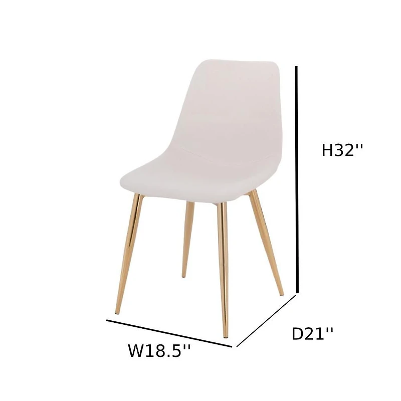 Chaise de salle à manger en cuir Domina Chaise d'appoint Ensemble de 2 chaises modernes et confortables